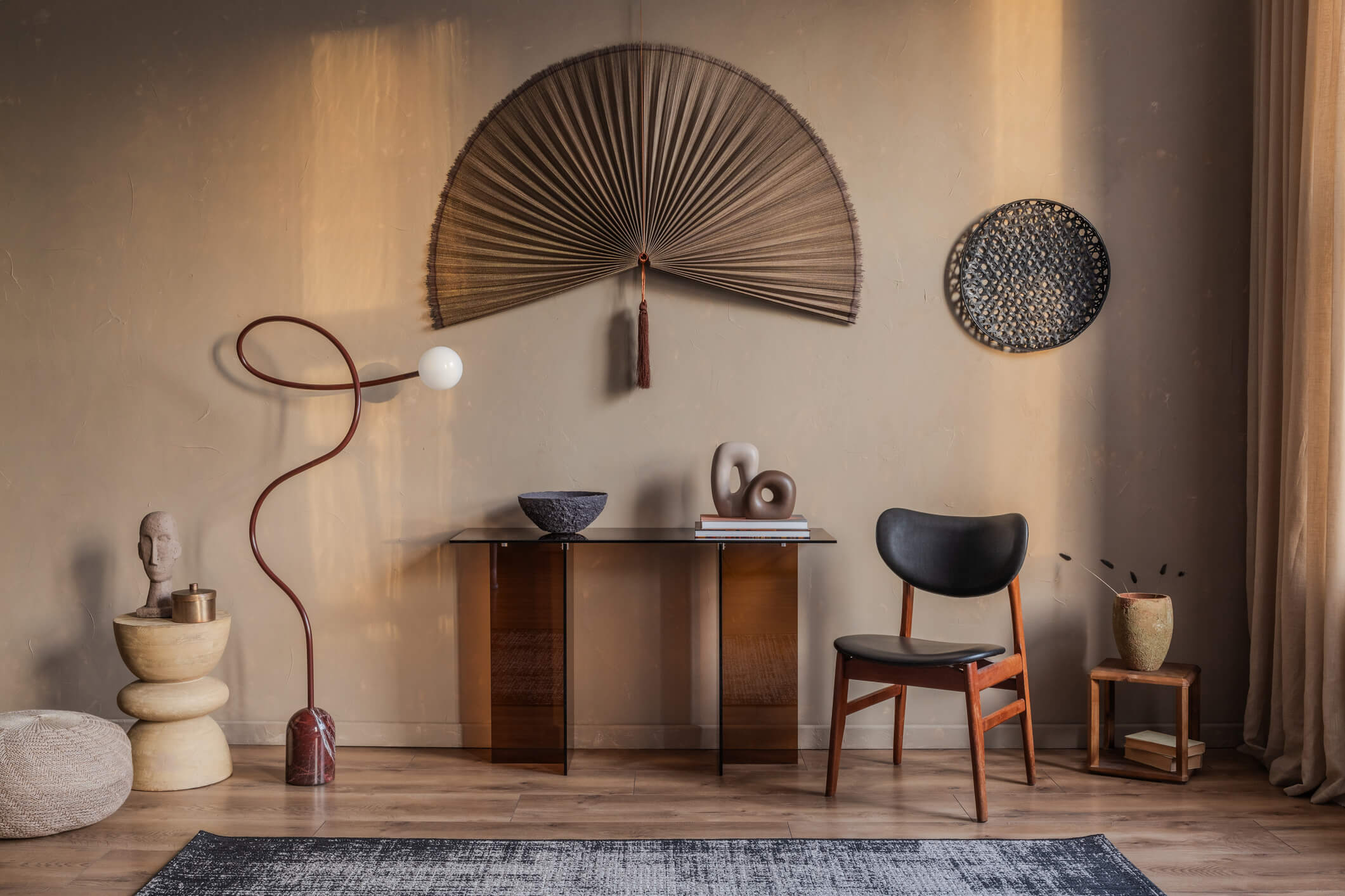 Stylish modern living room with decor